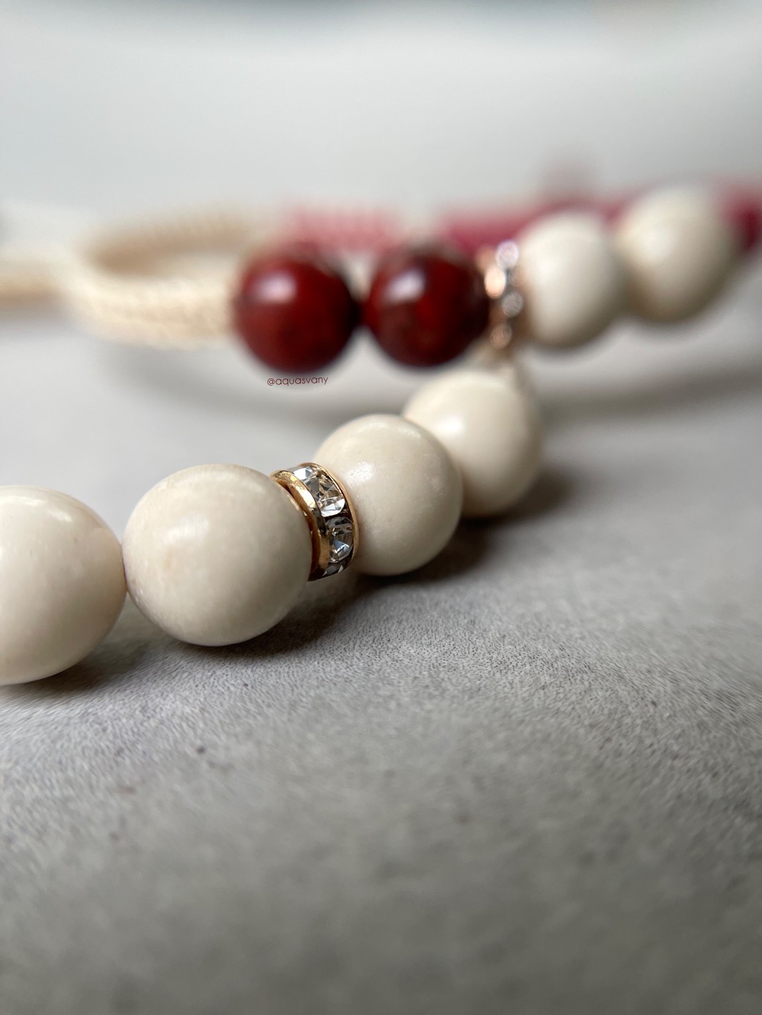 Brățară minerală macramé din marmură - bijuterii - brățări - brățări împletite - Artynos.ro