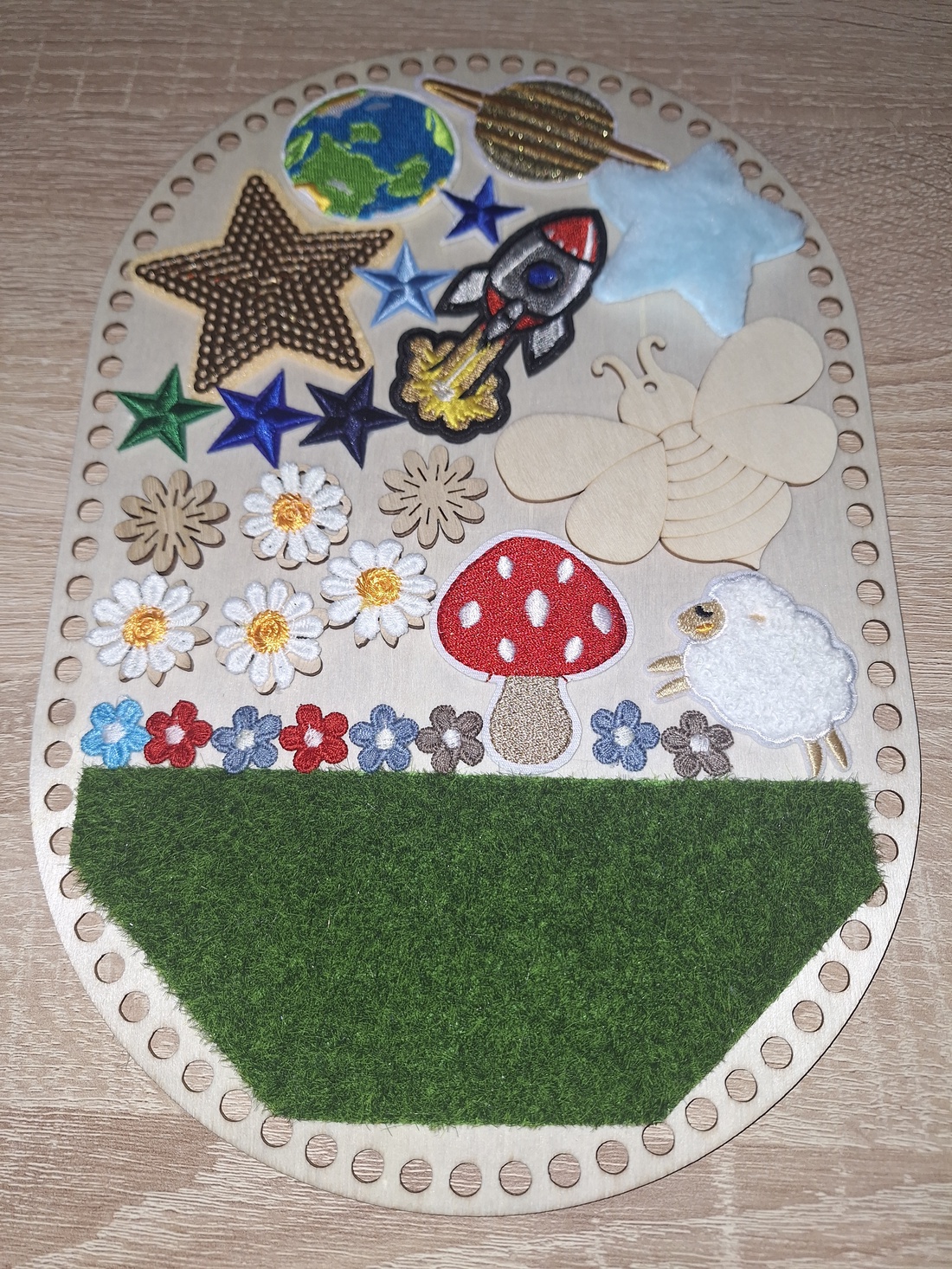 Covor senzorial/ panou Montessori handmade  - jucării și echipamente pentru copii - jocuri de gândire - jocuri de echilibru - Artynos.ro