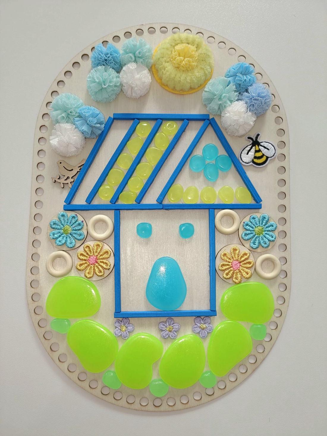 Covor senzorial/ panou Montessori handmade  - jucării și echipamente pentru copii - jocuri de gândire - jocuri de echilibru - Artynos.ro