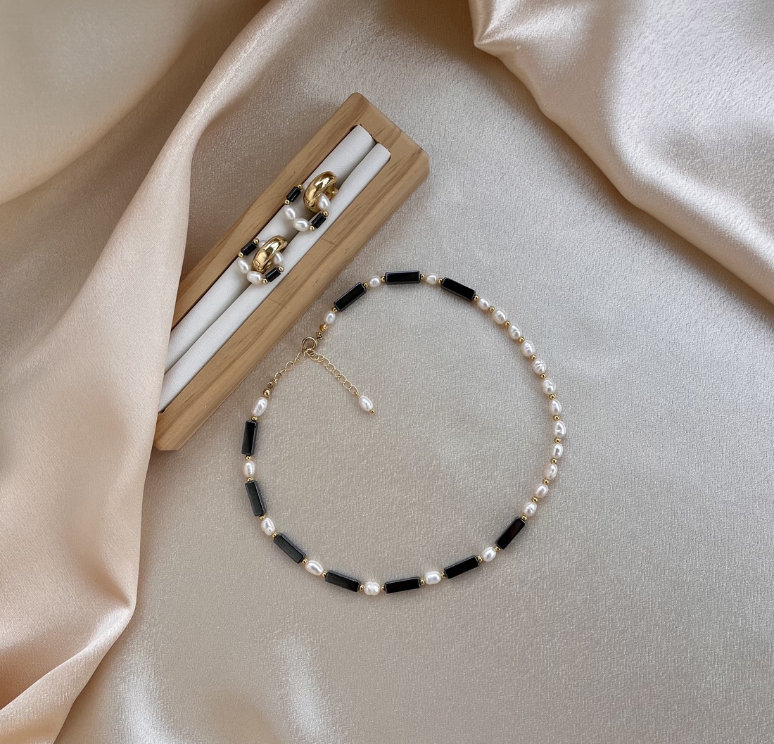 Set colier și cercei  - accesorii nuntă - bijuterii mireasă - set bijuterii de mireasă - Artynos.ro