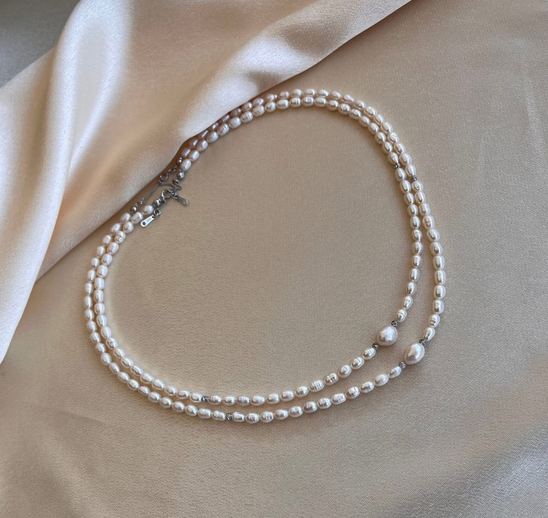 Colier perle de cultură handmade - accesorii nuntă - bijuterii mireasă - colier mireasă - Artynos.ro