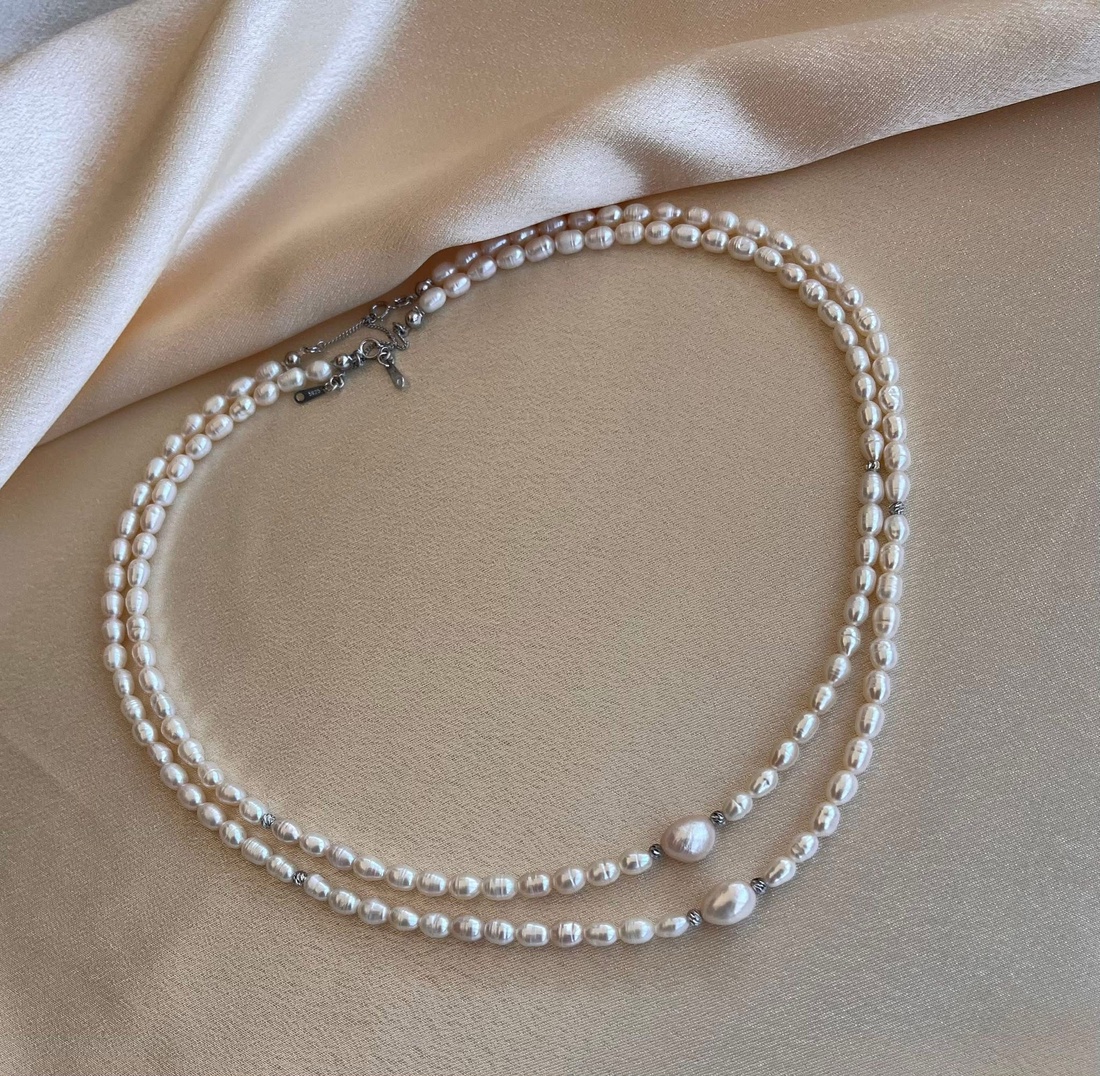 Colier perle de cultură handmade - accesorii nuntă - bijuterii mireasă - colier mireasă - Artynos.ro