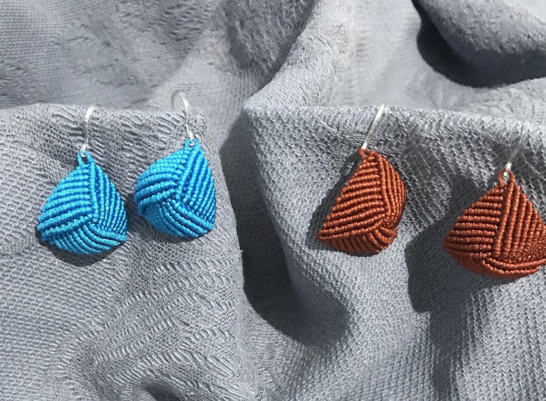 Cercei geometrici - bijuterii - cercei - cercei croșetați - Artynos.ro