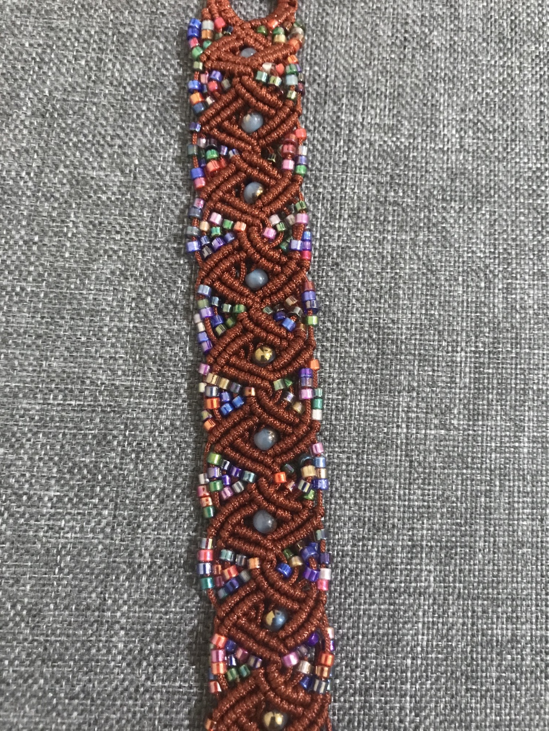 Brățara macrame Rombica - bijuterii - brățări - brățări din mărgele - Artynos.ro