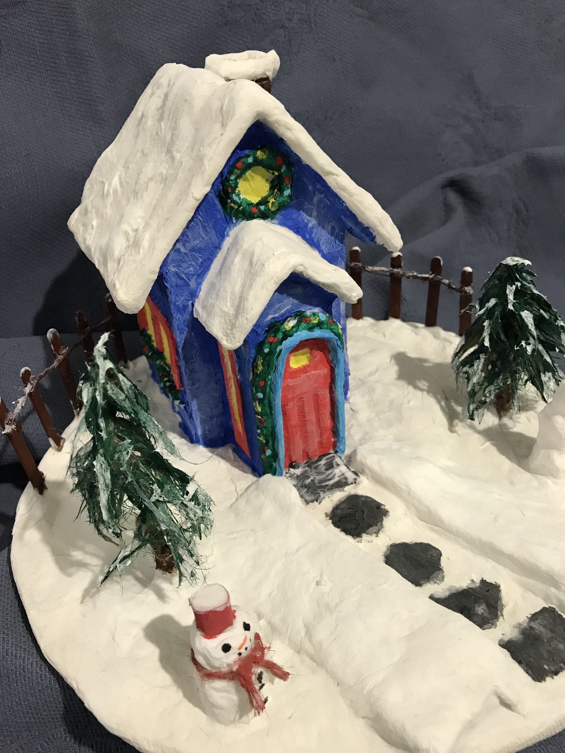 Căsuța de Iarna Handmade - Decor de Craciun - crăciun - cadouri de moș crăciun - cadouri de moș crăciun - Artynos.ro