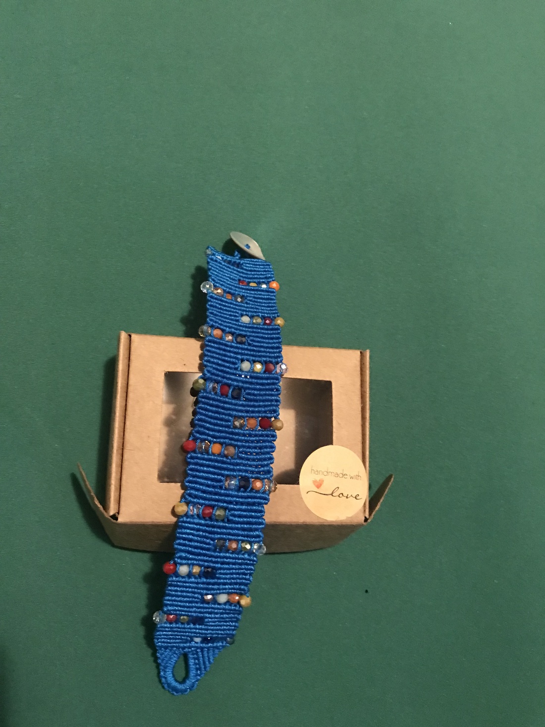 Brățara handmade din macrame - �Șoapte Albastre - bijuterii - brățări - brățări împletite - Artynos.ro