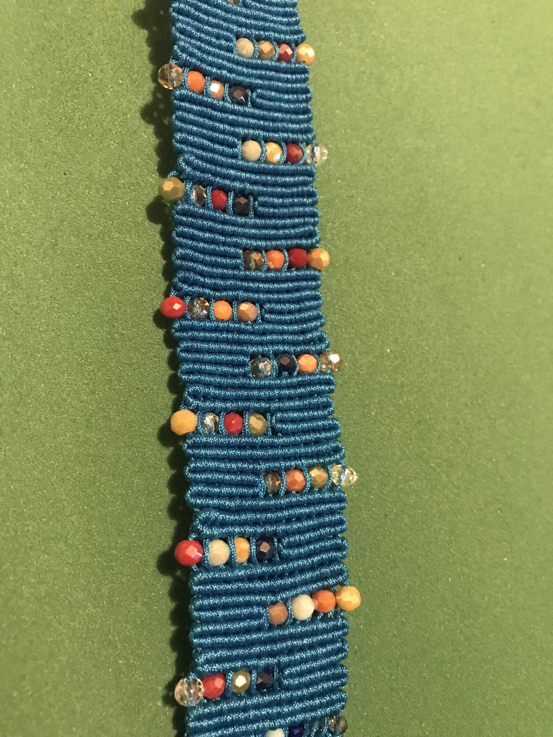 Brățara handmade din macrame - �Șoapte Albastre - bijuterii - brățări - brățări împletite - Artynos.ro