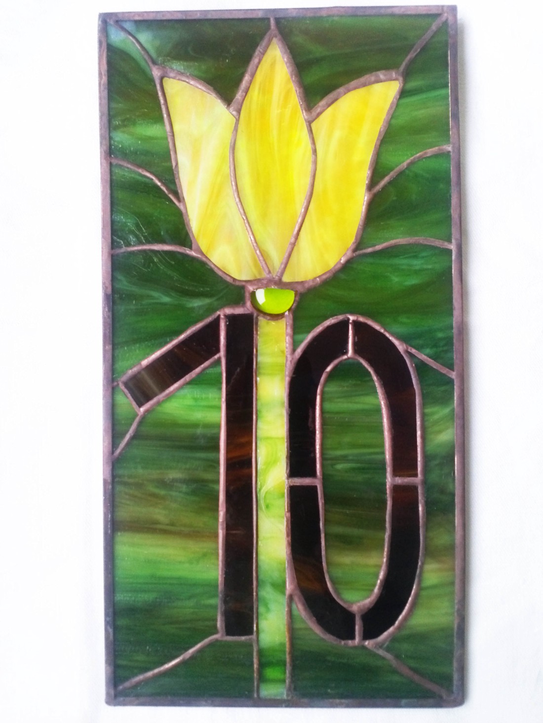 Placă cu numărul casei tulipwood tiffany -  - Artynos.ro