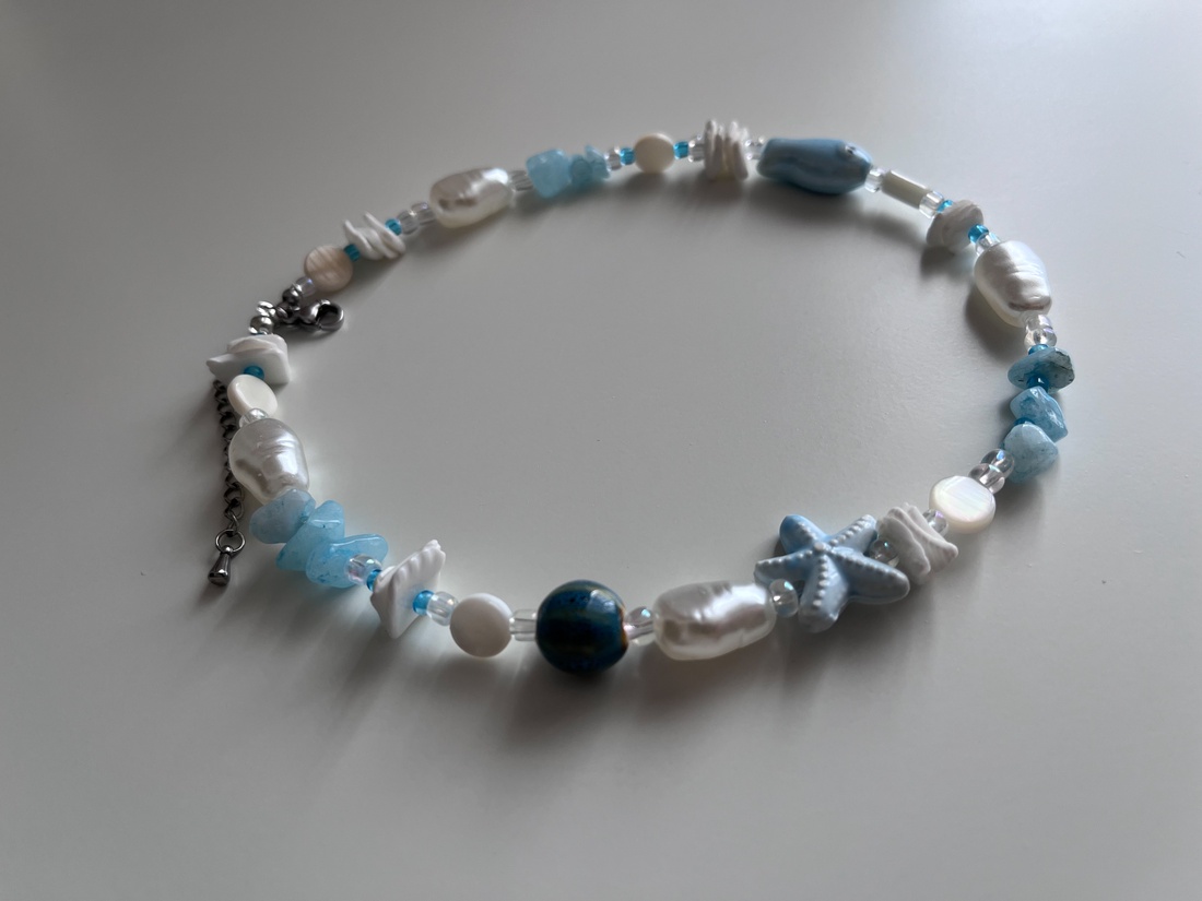 Colier Sea is calling - bijuterii - coliere - coliere din mărgele - Artynos.ro