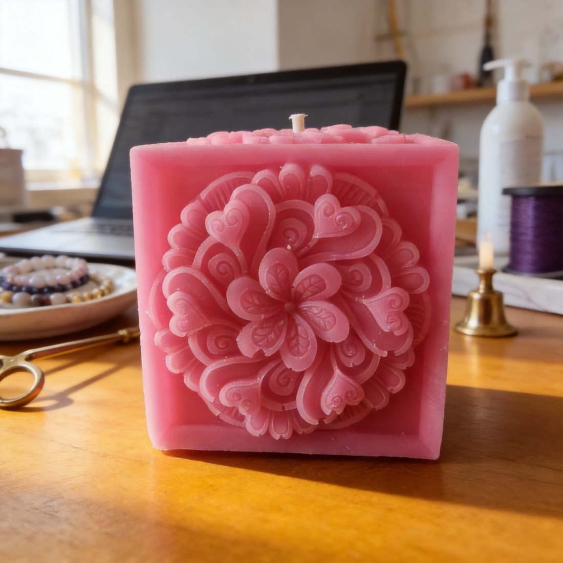 SHIRO - mandala collection - pink - casă & stil de viață - lumânări, parfumuri, arome - lumânări artizanale - Artynos.ro