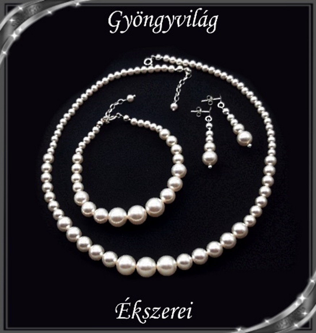 Set de bijuterii pentru nuntă, mireasă, casual, cristal Swarovski SSZ-ESWPG 02-1 K -  - Artynos.ro