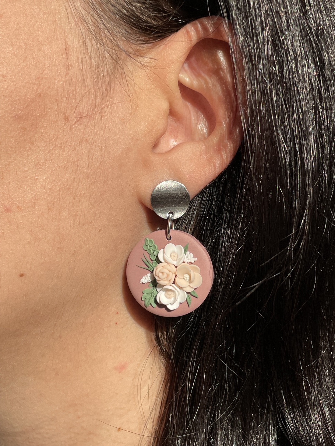 Cercei elegant floral - bijuterii - cercei - cercei lungi - Artynos.ro