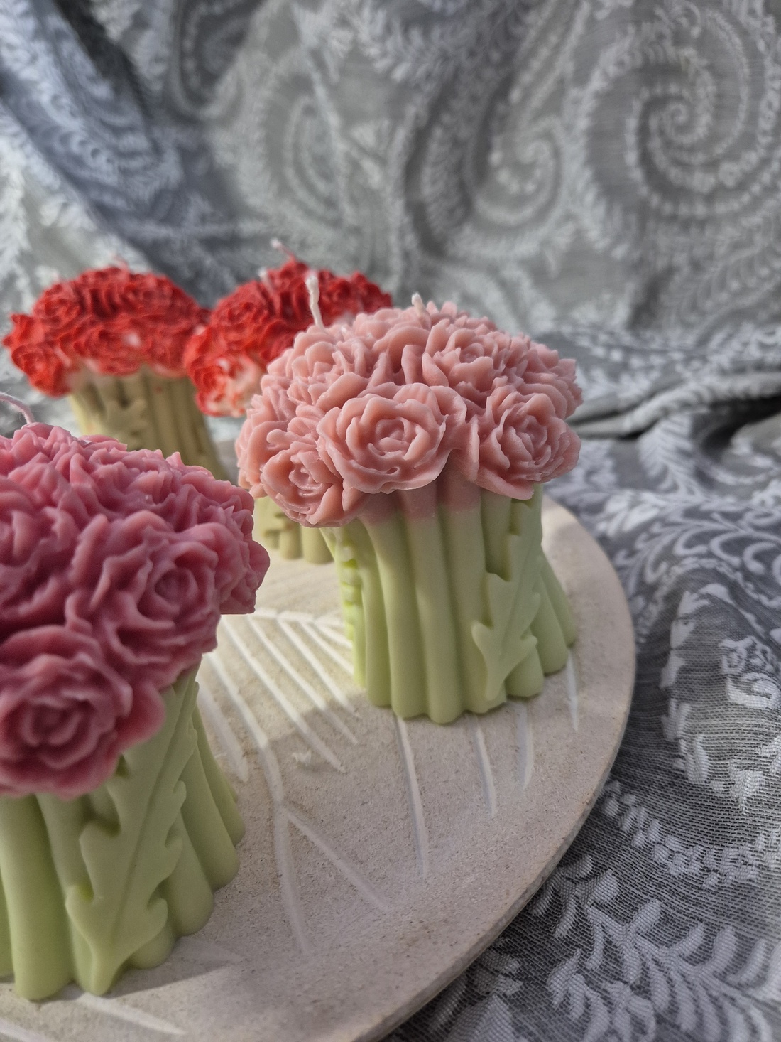 Trandafiri soia martisor - casă & stil de viață - lumânări, parfumuri, arome - lumânări artizanale - Artynos.ro