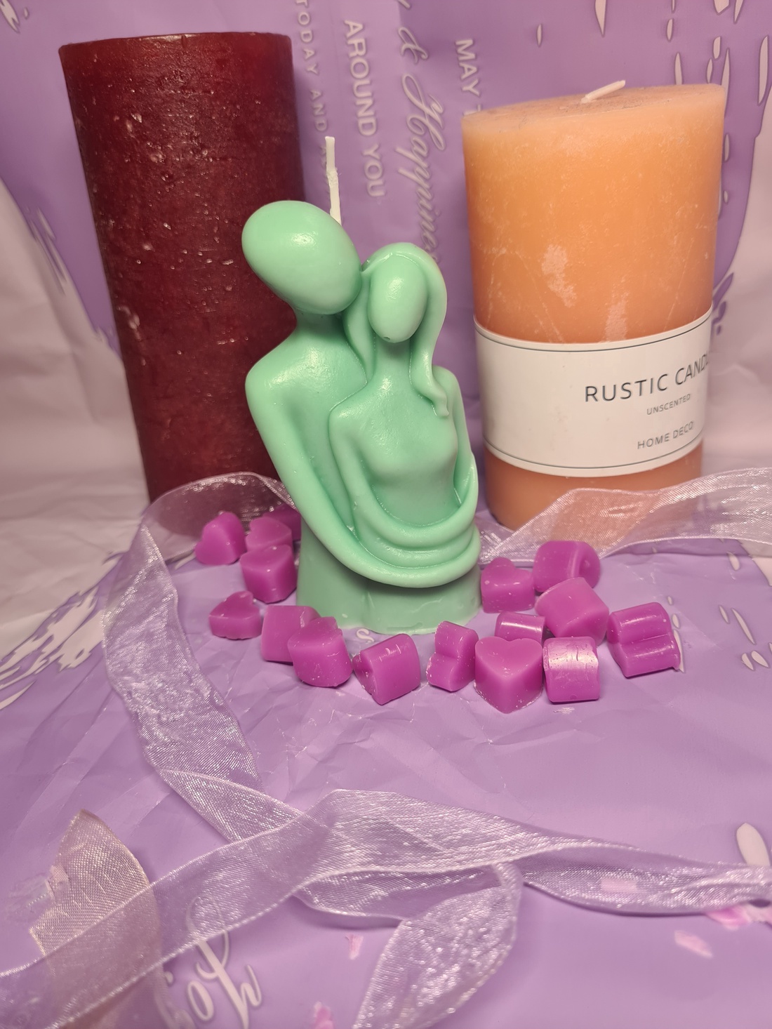 Lumanare cuplu  - accessorii și unelte - materie primă mixtă - lumânare - Artynos.ro