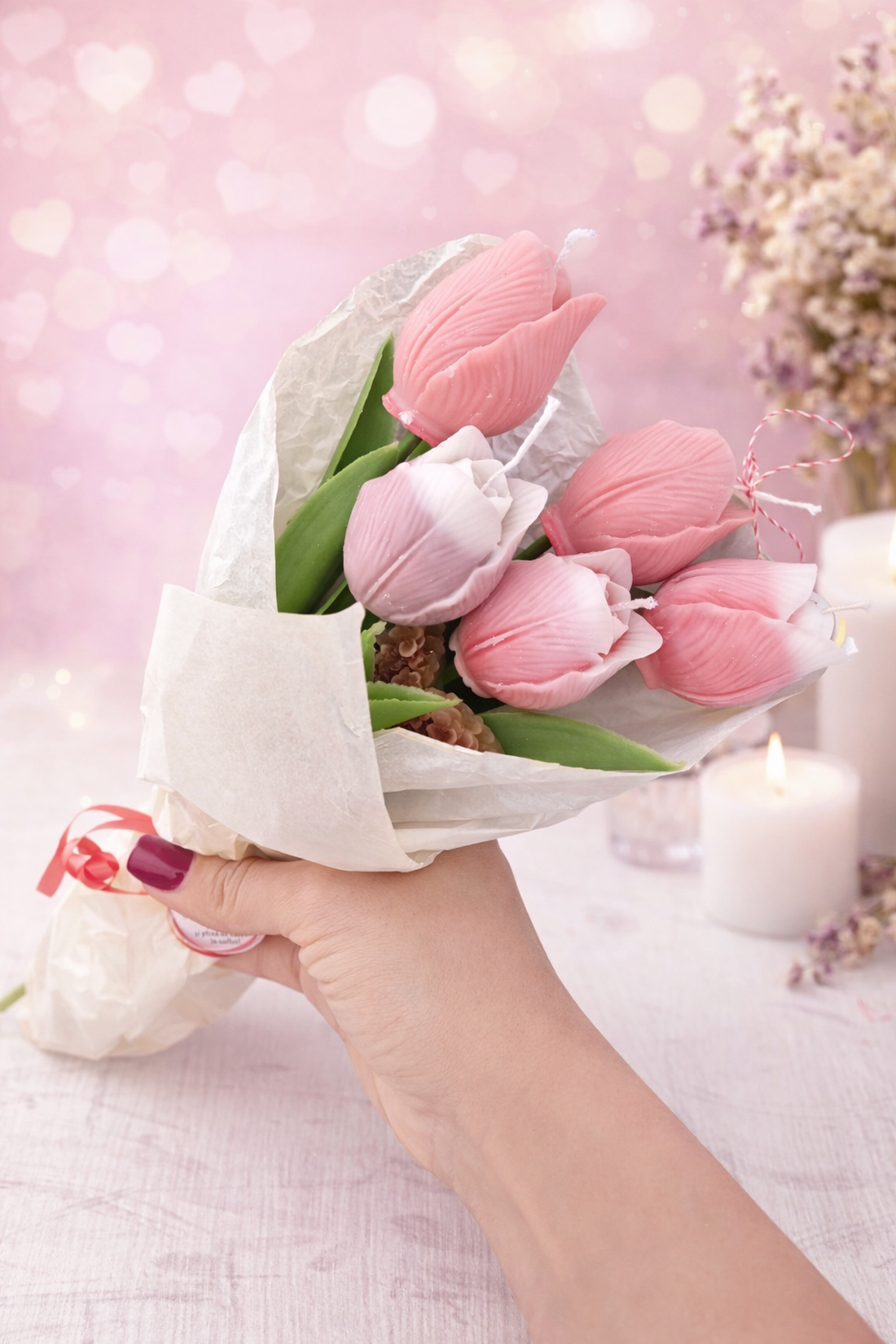 Lalele lumanari  - accesorii nuntă - amintiri și cadouri de nuntă - favoruri de nuntă - Artynos.ro