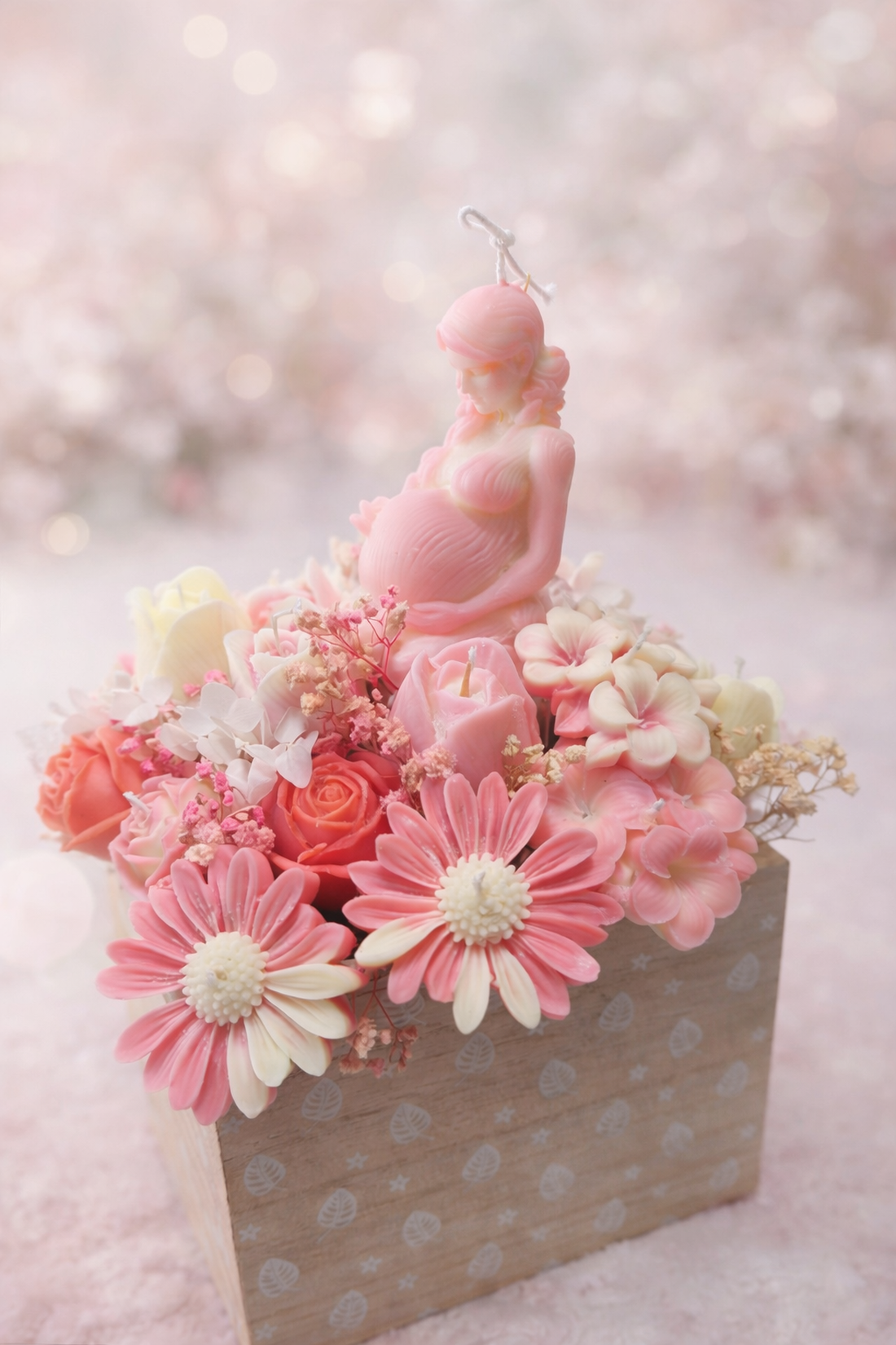 Aranjament flori de ceara ziua mamei  - casă & stil de viață - lumânări, parfumuri, arome - ceară parfumată - Artynos.ro