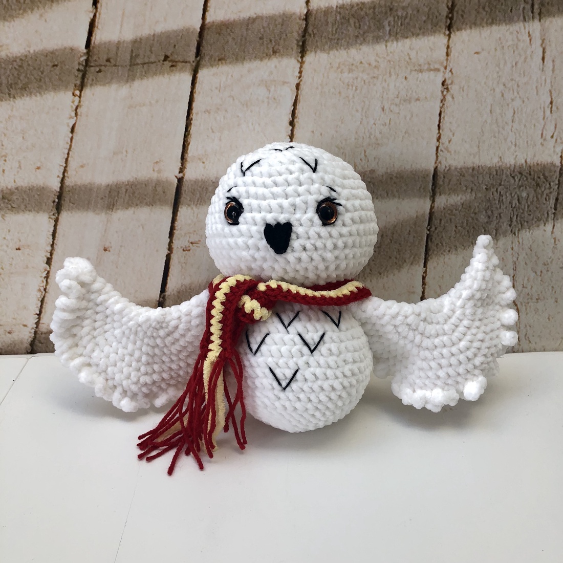 Bufnița Hedwig - amigurumi - jucării și echipamente pentru copii - plușuri - păpușă croșetată, păpușă de pluș - Artynos.ro