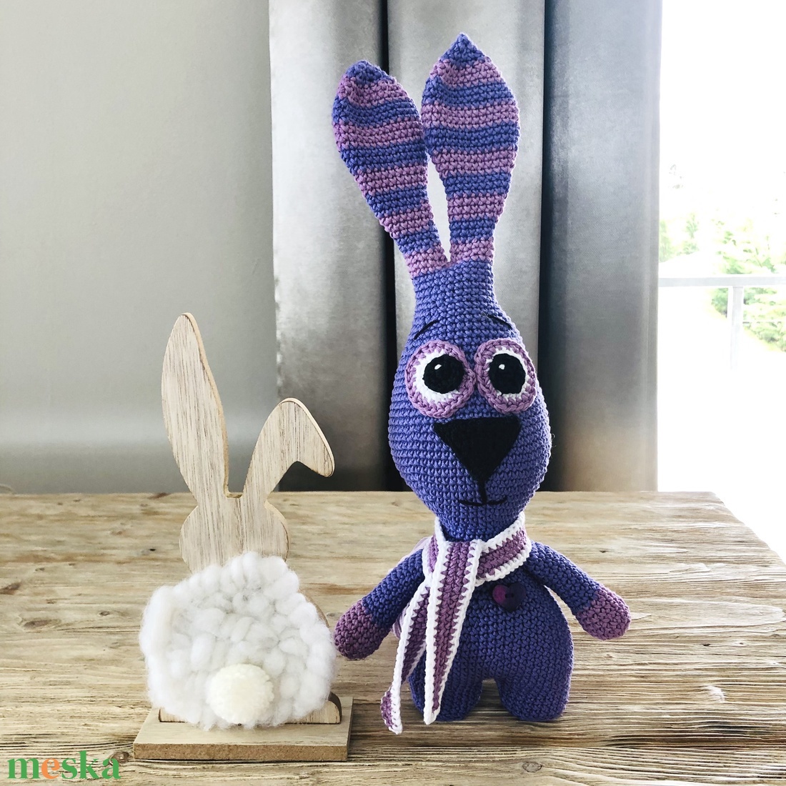 Iepurașul de milka violet - amigurumi - jucării și echipamente pentru copii - plușuri - păpușă croșetată, păpușă de pluș - Artynos.ro