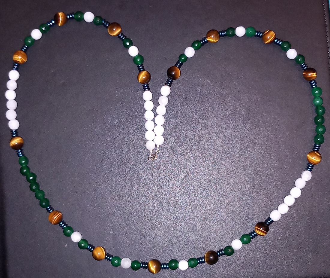 Colier handmade cu pietre semipretioase si accesorii argint - bijuterii - coliere - coliere lungi - Artynos.ro