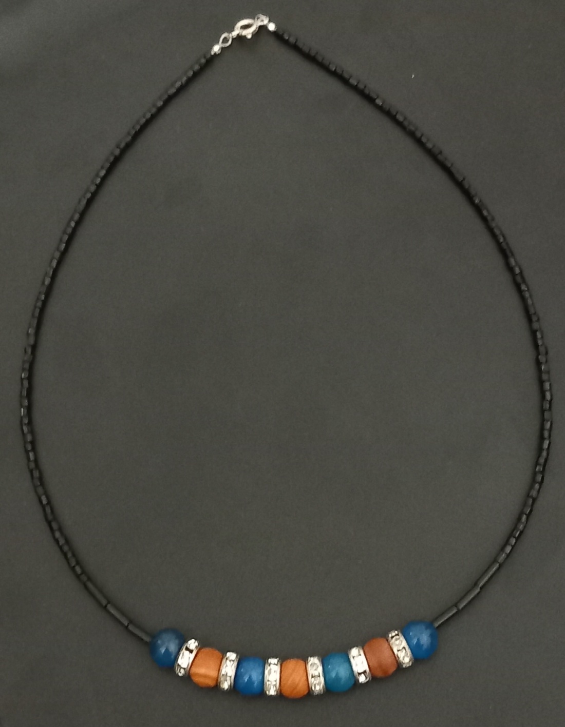 Colier handmade cu pietre semipretioase si argint - bijuterii - coliere - coliere statement - Artynos.ro Colier handmade cu pietre semipretioase si argint - bijuterii - coliere - coliere statement - Artynos.ro