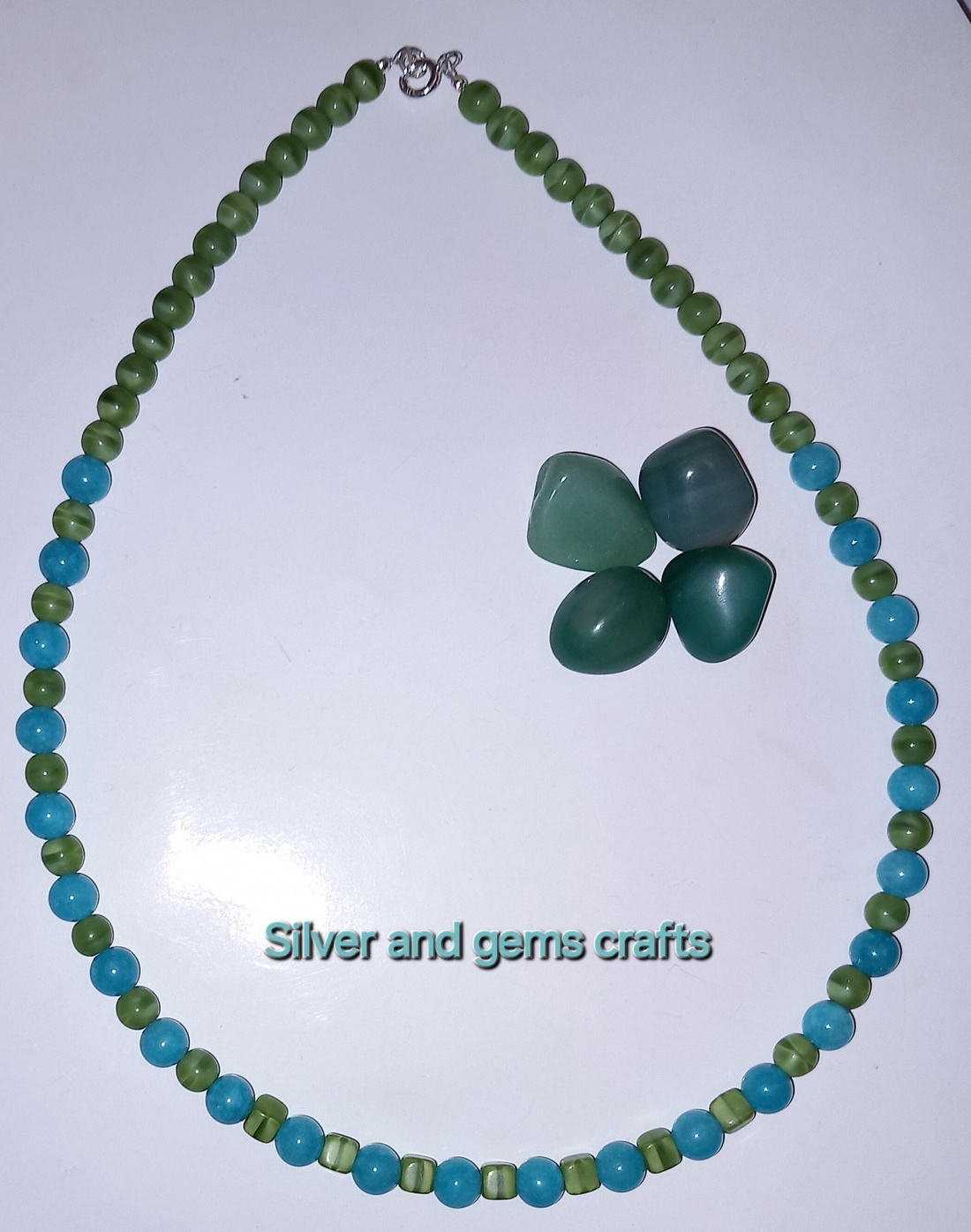 Colier handmade cu pietre semipretioase si argint - bijuterii - coliere - coliere fără pandative - Artynos.ro Colier handmade cu pietre semipretioase si argint - bijuterii - coliere - coliere fără pandative - Artynos.ro