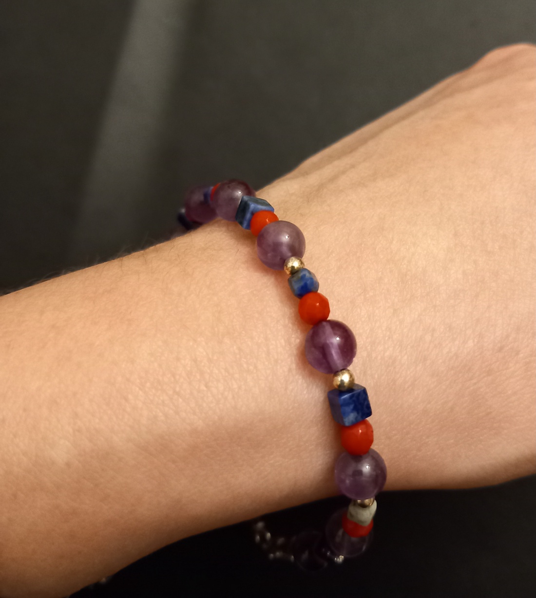 Bratara handmade cu pietre semipretioase si argint - bijuterii - brățări - brățară cu mărgele - Artynos.ro Bratara handmade cu pietre semipretioase si argint - bijuterii - brățări - brățară cu mărgele - Artynos.ro