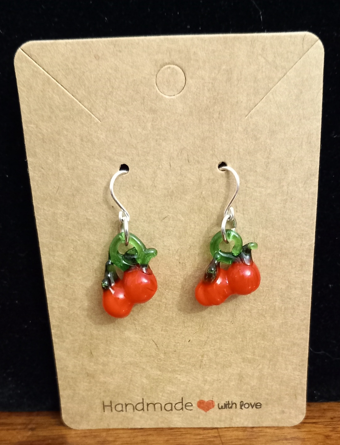 Cercei handmade cu cireșe Murano și argint - - Artynos.ro Cercei handmade cu cireșe Murano și argint - - Artynos.ro