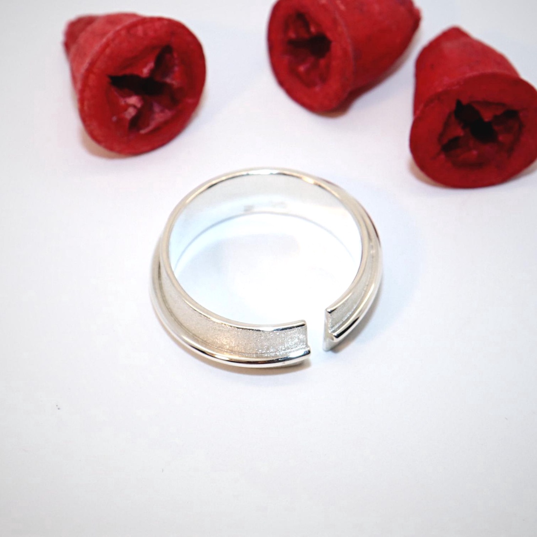 Inel cu sârmă, inel din argint, mărimea 58, reglabil (EGY.173) - bijuterii - inele - inele din argint - Artynos.ro