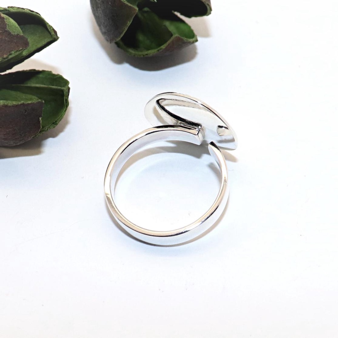 Inel de damă din argint cu model de trandafir, mărimea 57, reglabil (EGY.010) - bijuterii - inele - inele statement - Artynos.ro