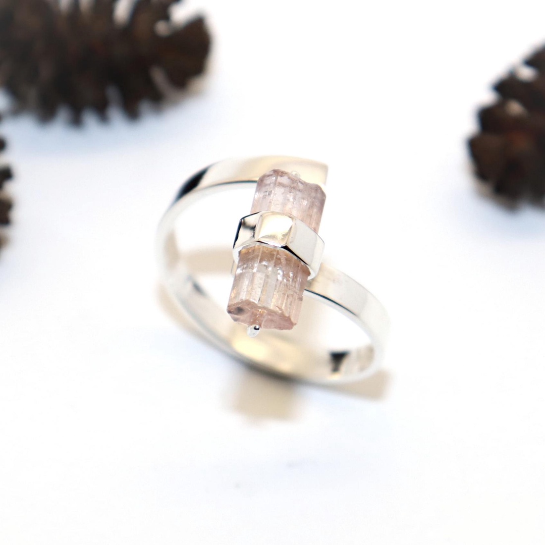 Inel de damă din argint, cu turmalină, mărimea 59, reglabil (EGY.223) - bijuterii - inele - inele statement - Artynos.ro