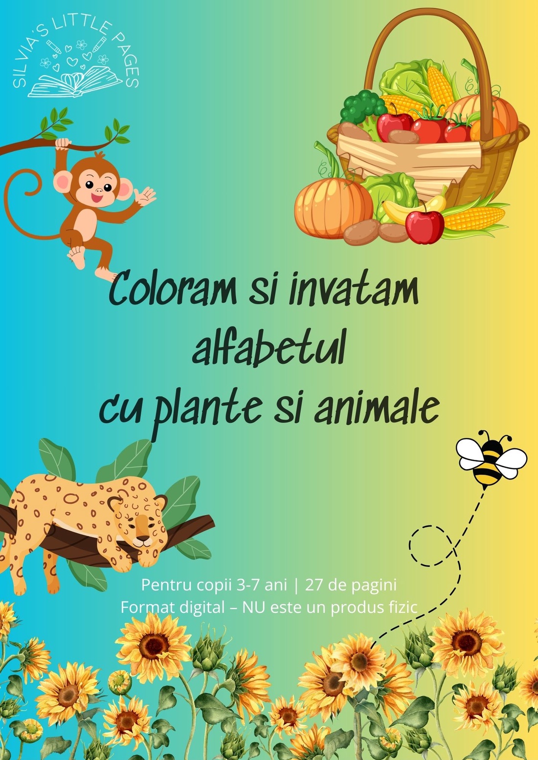 Colorăm și învățăm alfabetul cu plante și animale - accessorii și unelte - carte, ziar - carte nouă - Artynos.ro