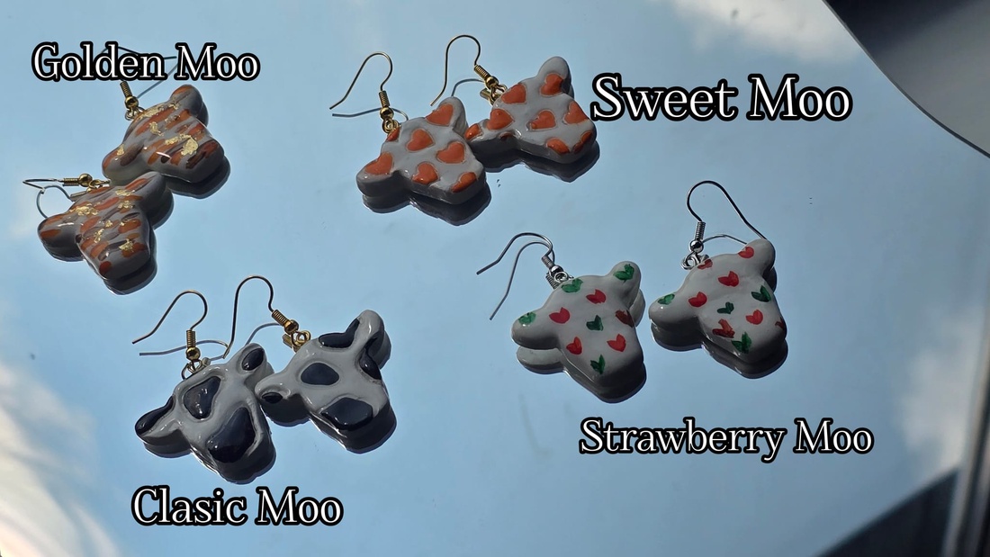 Moo Moments - bijuterii - cercei - cercei agățați - Artynos.ro