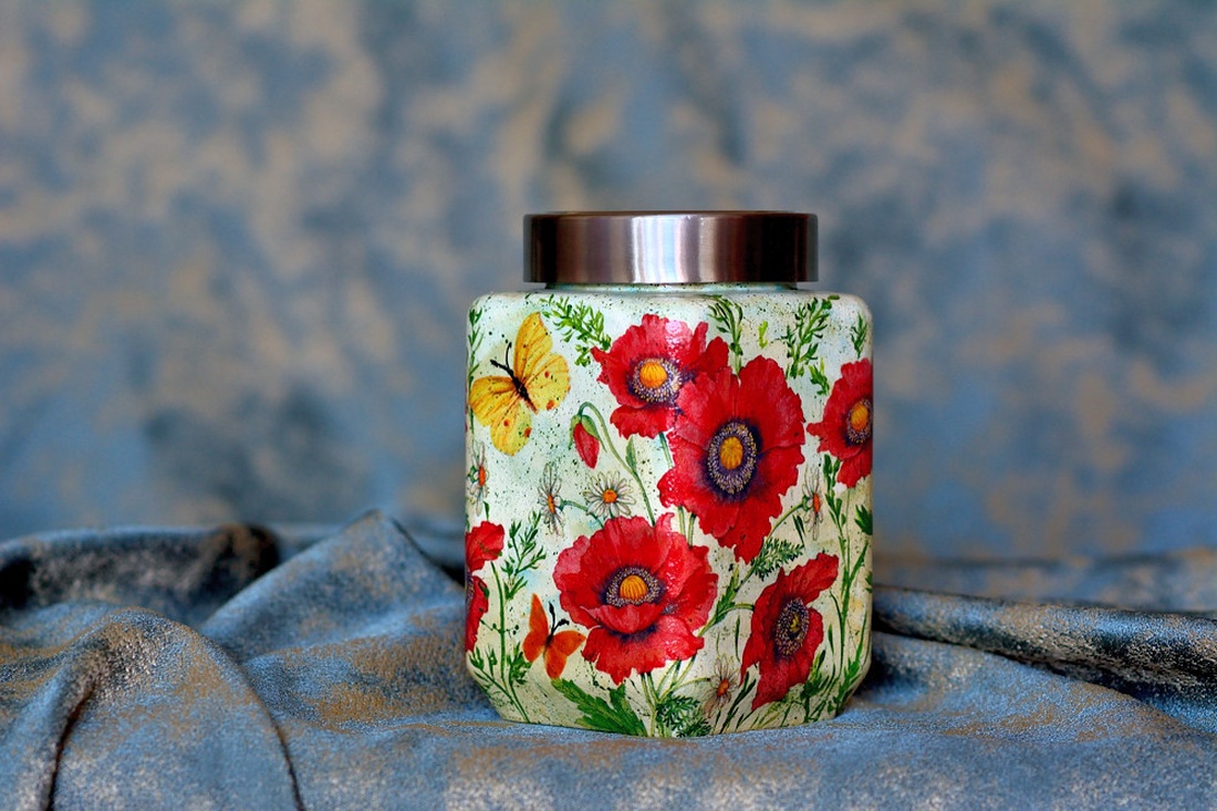 Borcan de depozitare Maci - casă & stil de viață - accesorii pentru echipamente de bucătărie - instrumente de depozitare pentru bucătărie - cutie ceai, cutie cafea - Artynos.ro Borcan de depozitare Maci - casă & stil de viață - accesorii pentru echipamente de bucătărie - instrumente de depozitare pentru bucătărie - cutie ceai, cutie cafea - Artynos.ro