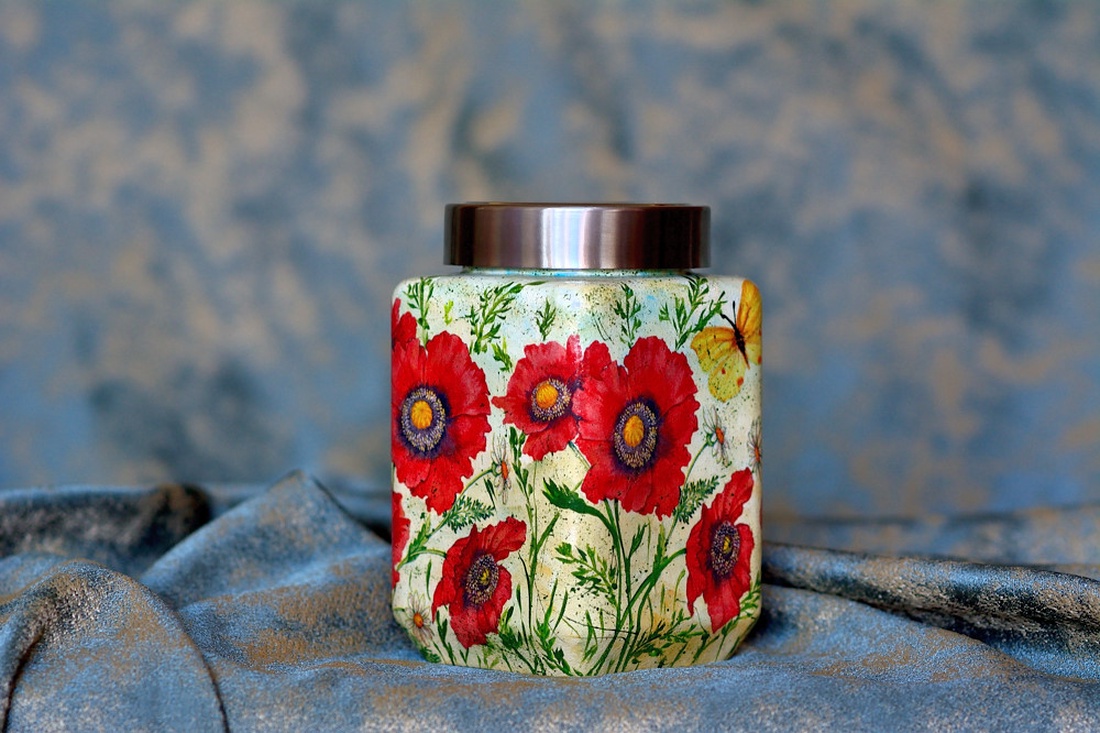 Borcan de depozitare Maci - casă & stil de viață - accesorii pentru echipamente de bucătărie - instrumente de depozitare pentru bucătărie - cutie ceai, cutie cafea - Artynos.ro Borcan de depozitare Maci - casă & stil de viață - accesorii pentru echipamente de bucătărie - instrumente de depozitare pentru bucătărie - cutie ceai, cutie cafea - Artynos.ro