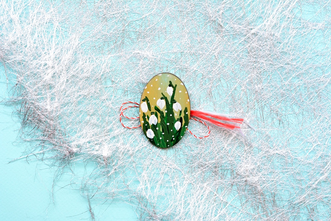 Broșă: Ghiocei  - bijuterii - mărțișor - Artynos.ro