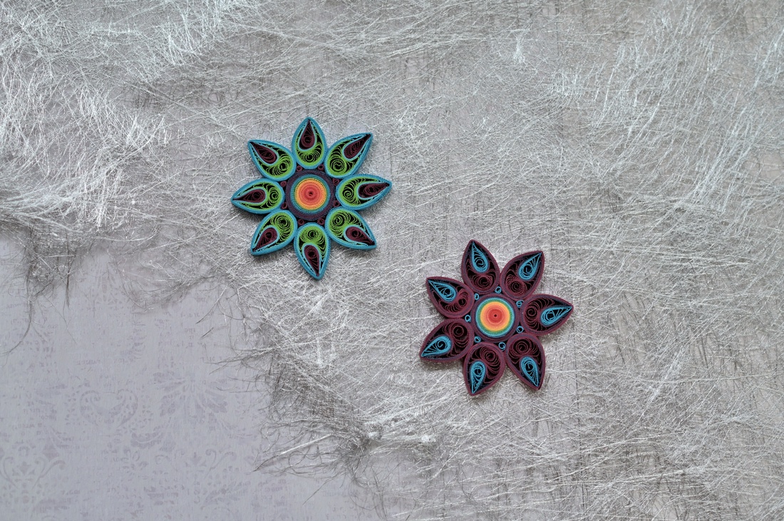 Broșă: Mandală/Floare - bijuterii - mărțișor - Artynos.ro