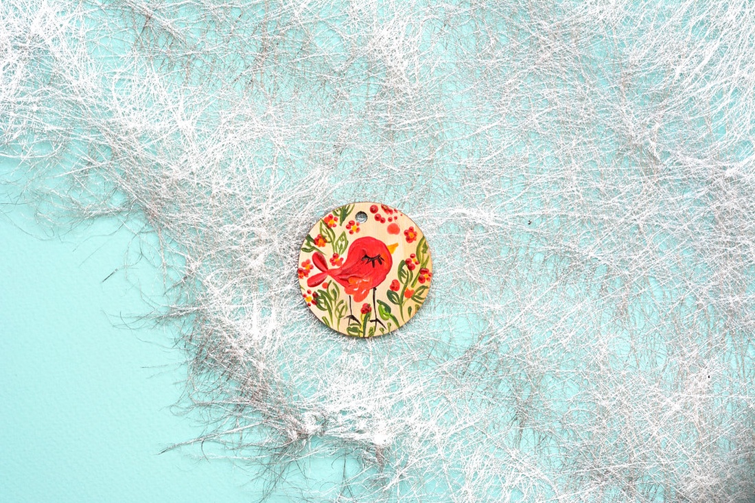 Pandantiv pictat, unicat - bijuterii - coliere - pandative - Artynos.ro