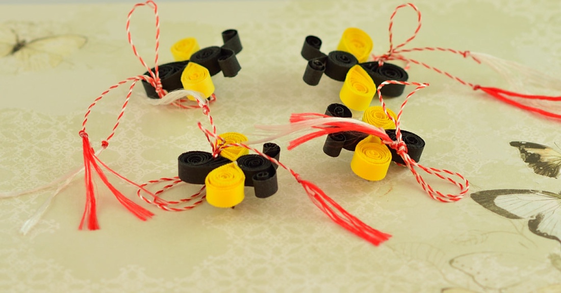 Broșă: Albinuțe - bijuterii - mărțișor - Artynos.ro