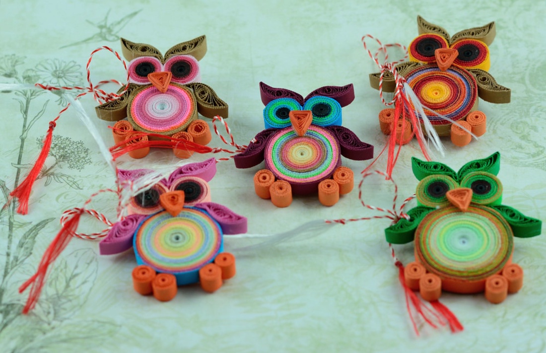 Broșă: Bufnițe - bijuterii - mărțișor - Artynos.ro