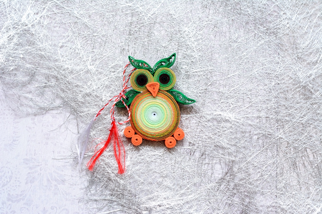 Broșă: Bufniță - bijuterii - mărțișor - Artynos.ro