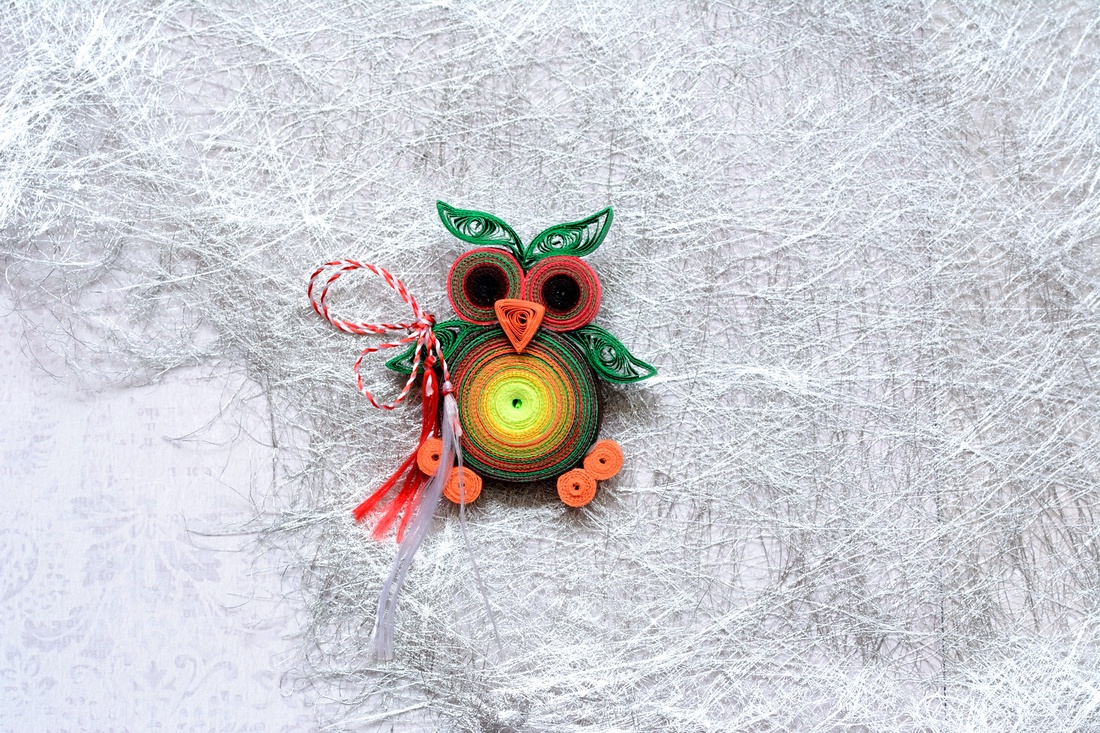 Broșă: Bufniță - bijuterii - mărțișor - Artynos.ro