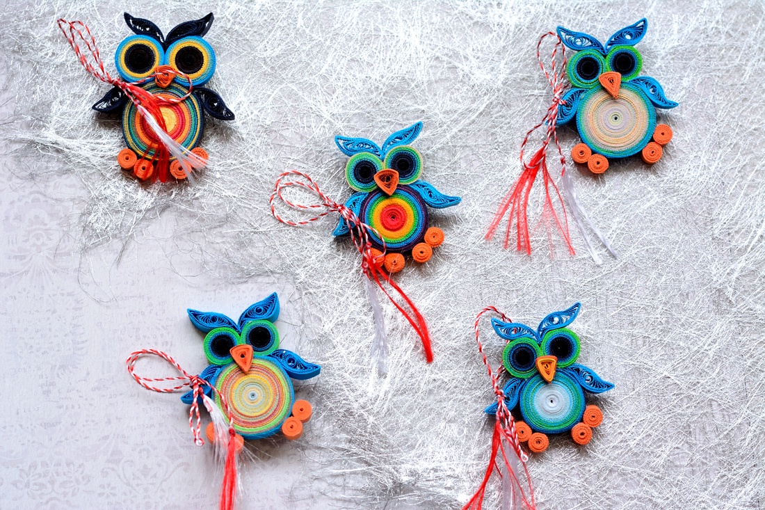 Broșă: Bufnițe - bijuterii - mărțișor - Artynos.ro