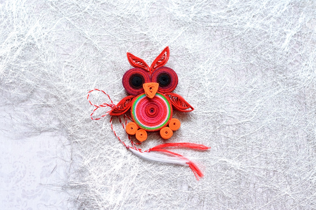 Broșă: Bufnițe - bijuterii - mărțișor - Artynos.ro