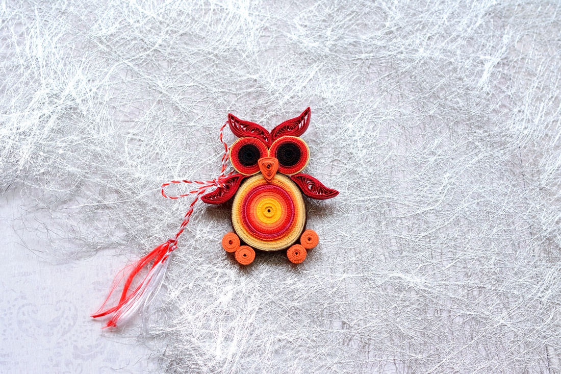 Broșă: Bufnițe - bijuterii - mărțișor - Artynos.ro