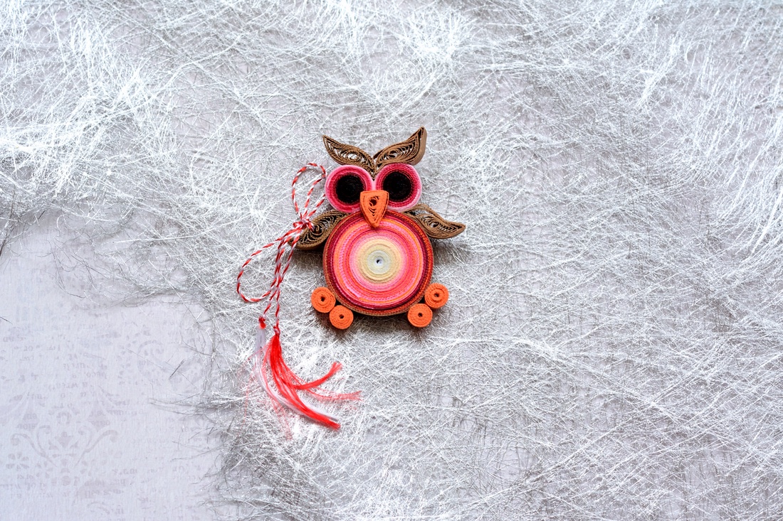 Broșă: Bufniță - bijuterii - mărțișor - Artynos.ro