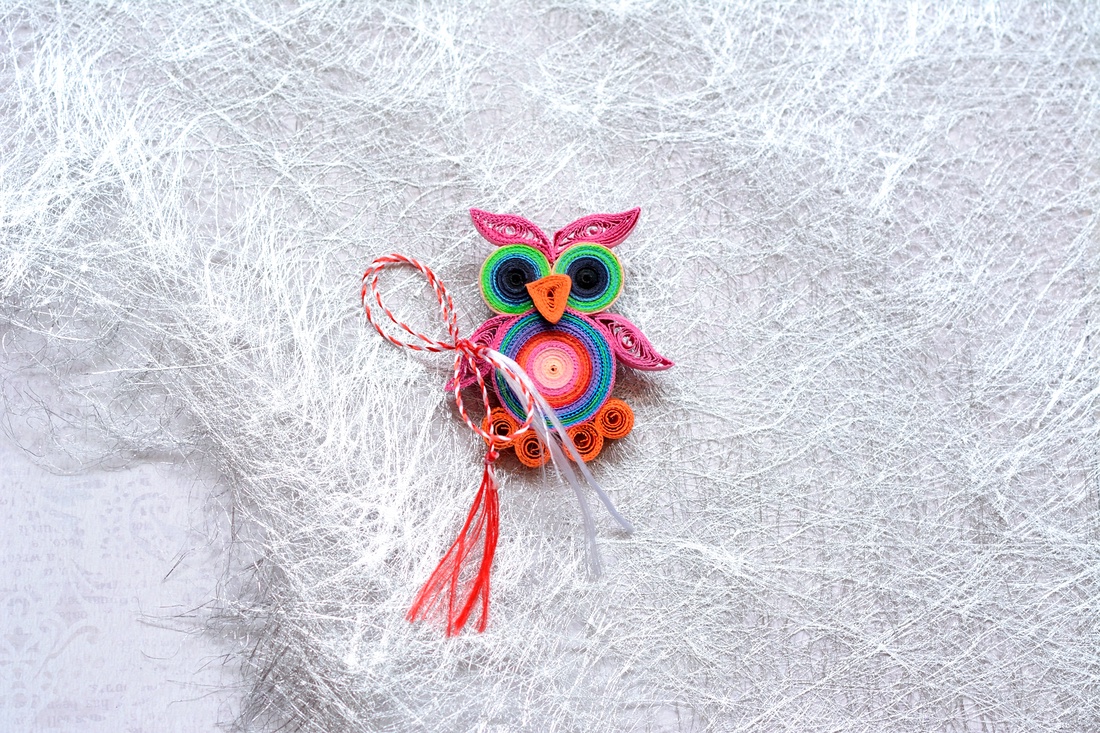 Broșă: Bufniță - bijuterii - mărțișor - Artynos.ro