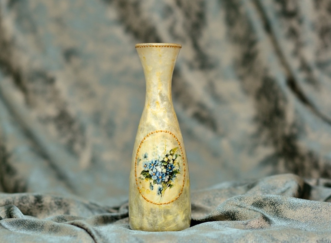  Vază flori: Lăcrămioare și albăstrele - casă & stil de viață - decorațiuni de casă - accesorii florale - vaze - Artynos.ro