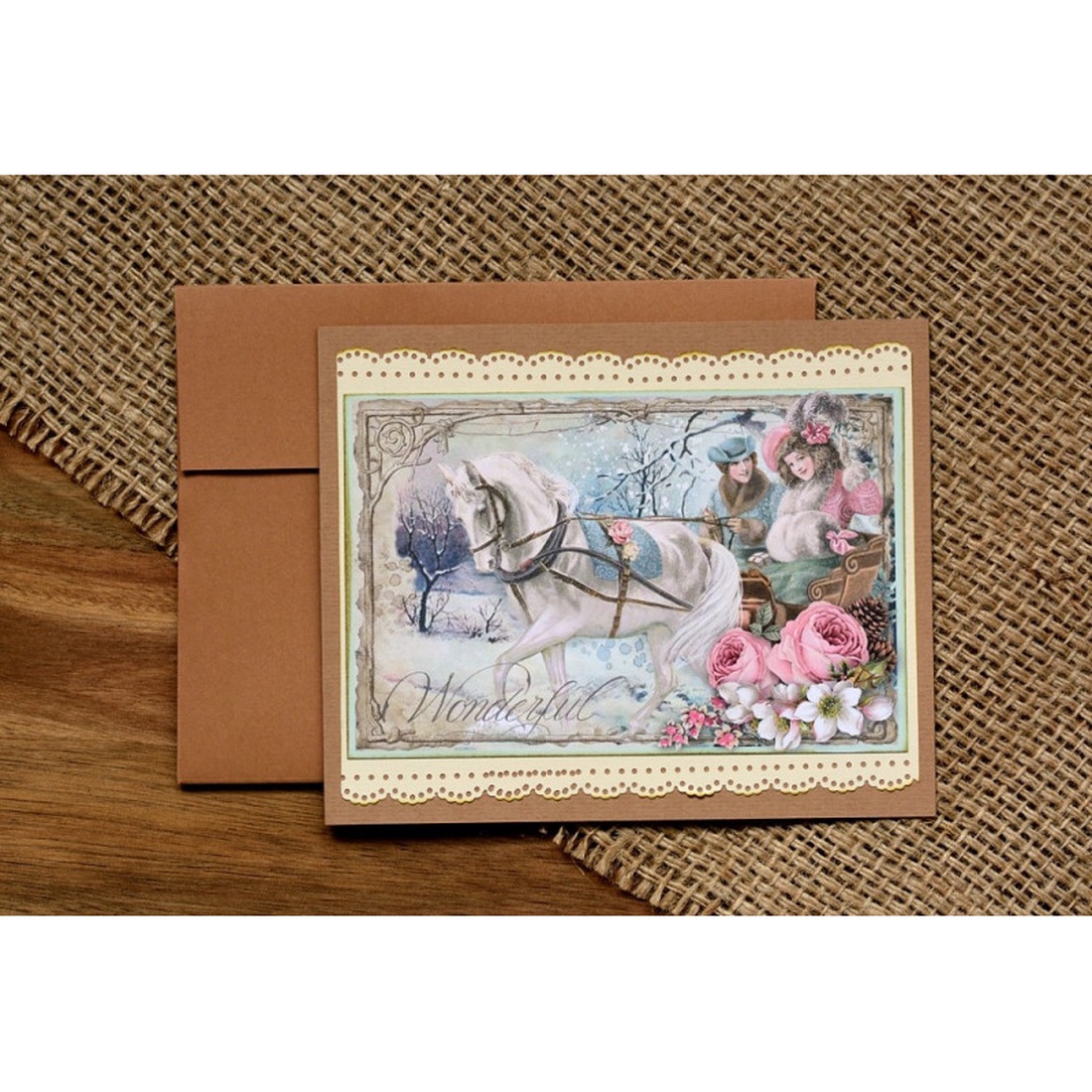 Felicitare: Vintage Christmas - crăciun - accesorii cadou de crăciun - felicitări de crăciun - Artynos.ro