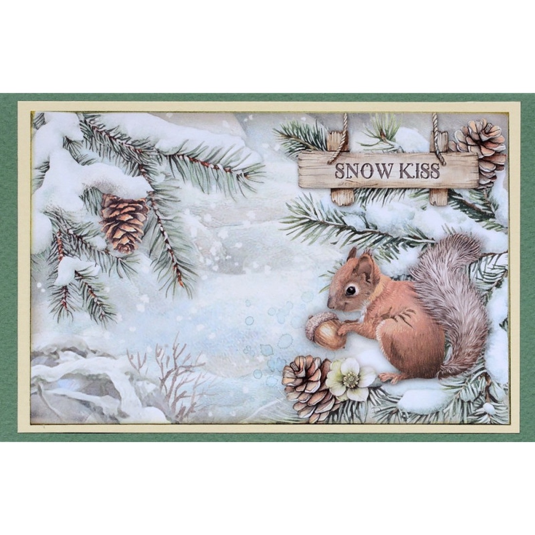 Felicitare: Snow Kiss - crăciun - accesorii cadou de crăciun - felicitări de crăciun - Artynos.ro