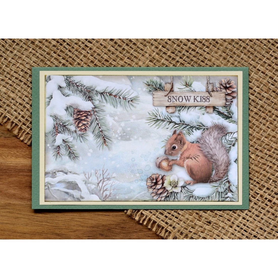 Felicitare: Snow Kiss - crăciun - accesorii cadou de crăciun - felicitări de crăciun - Artynos.ro